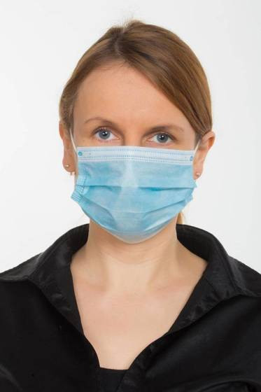 Maseczka ochronna 10 sztuk - jednorazowa niebieska