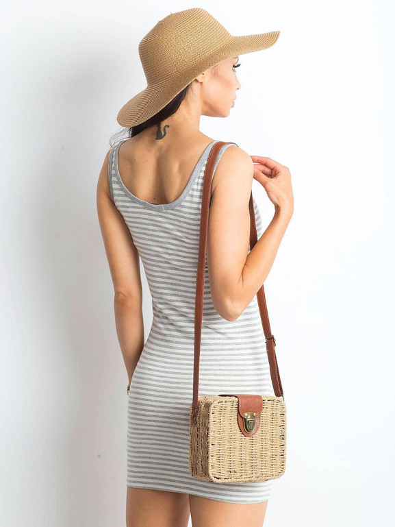 Biało-szara tunika w paseczki 100% bawełna Yups