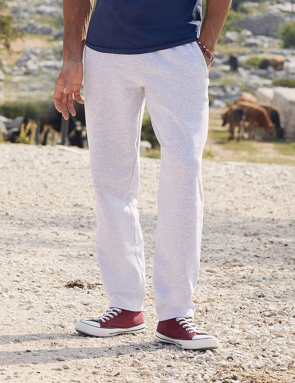 Jasno szare spodnie dresowe Open Hem Jog Fruit of the Loom