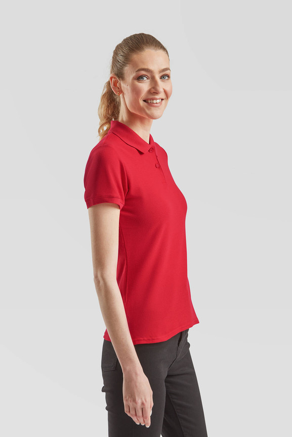 Czerwona koszulka damska Polo Fruit of the Loom