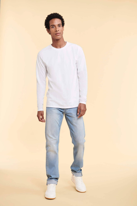 Biała koszulka męska Iconic 195 Ringspun Premium Fruit of the Loom