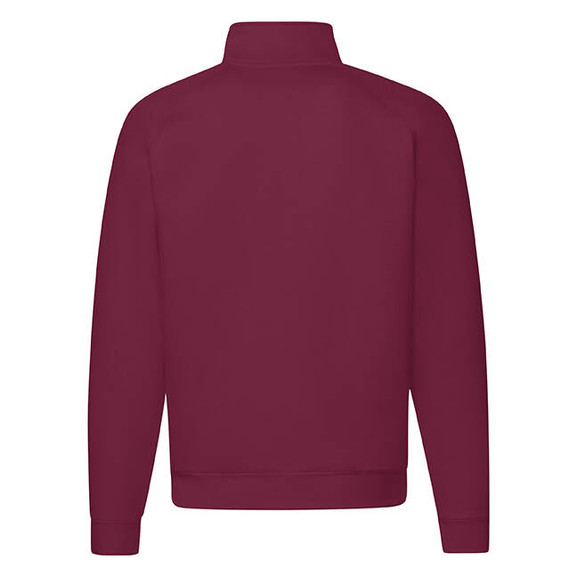Burgundowa bluza męska Zip Neck Sweat Fruit of the Loom