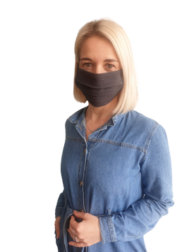 Maseczka ochronna gładka Happy Mum antracyt