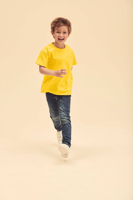 Żółta koszulka dziecięca bawełniana Fruit of the Loom