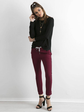 Sweter cienki w prążki czarny