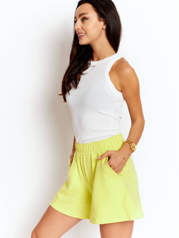 Zielone szorty z szerokim ściągaczem Cocomore