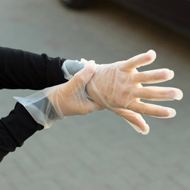 Rękawiczki ochronne 100 sztuk - jednorazowe białe