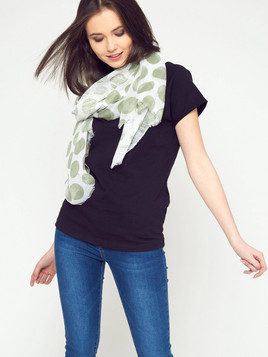 Szalik w grochy zielone