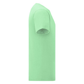 Miętowa koszulka męska z czesanej bawełny Iconic rękawem Fruit of the Loom