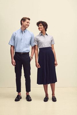 Szara koszula klasyczna Oxford Fruit Of The Loom