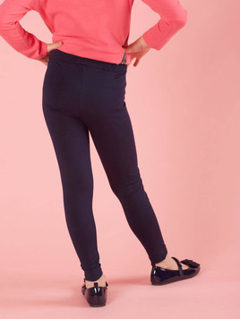 Leginsy dziewczęce basic granatowe