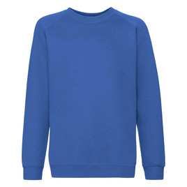 Niebieska bluza dziecięca Raglan Sweat Fruit of the Loom 