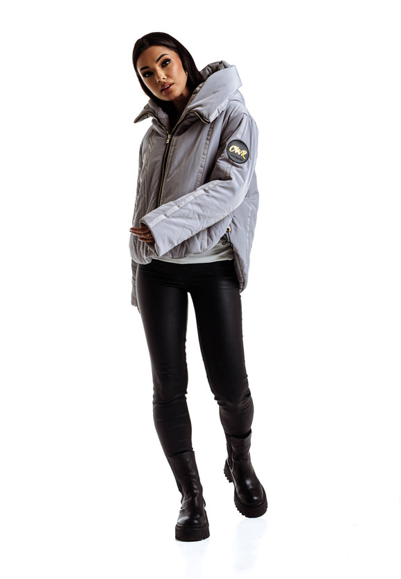 Szara kurtka z kapturem Cocomore