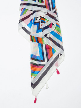 Szalik azteckie wzory wielokolorowy