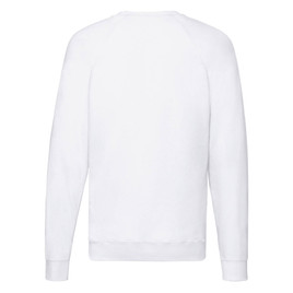 Biała bluza męska Lightweight Raglan Sweat Fruit of the Loom 