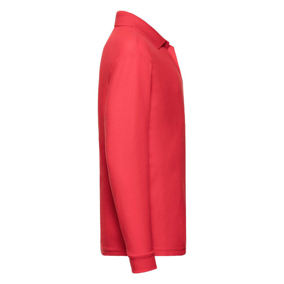 Czerwona koszulka dziecięca polo z długimi rękawami Fruit of the Loom