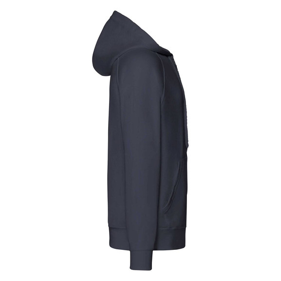 Granatowa bluza męska z kapturem Lightweight Zip Thru Hooded Sweat Fruit of the Loom