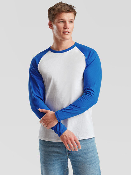 Biała koszulka męska Baseball Fruit of the Loom