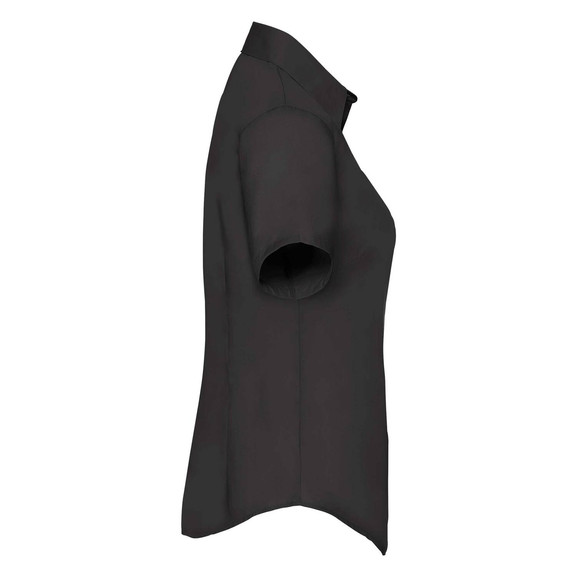 Czarna koszula z popeliny z krótkimi rękawami Fruit Of The Loom