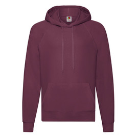 Burgundowa bluza męska z kapturem Lightweight Hooded Sweat Fruit of the Loom 