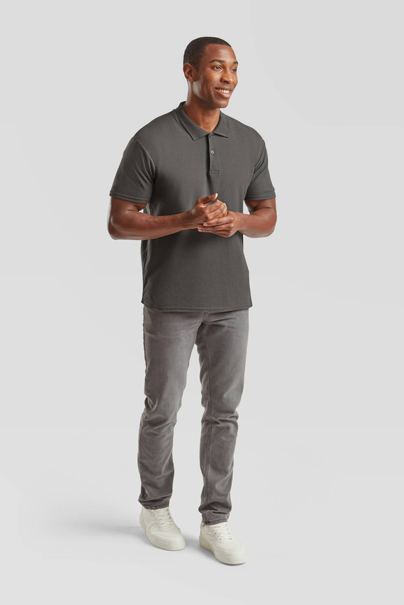 Grafitowa koszulka męska polo Original Polo Friut of the Loom