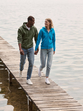 Oliwkowa bluza męska z kapturem Premium Fruit of the Loom