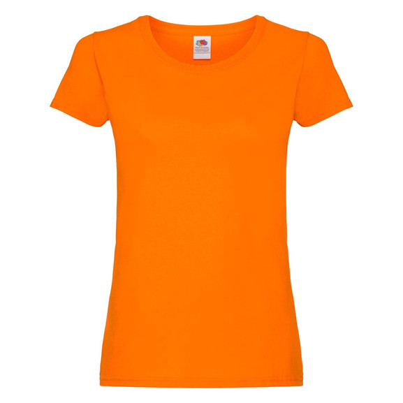 Pomarańczowa koszulka damska Lady fit Oryginal Fruit of the Loom