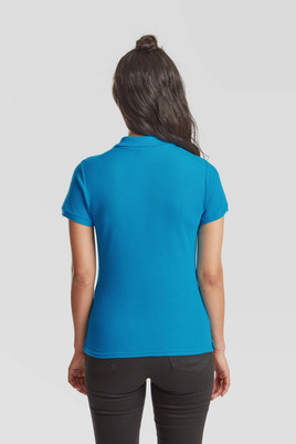 Niebieska koszulka damska Polo Fruit of the Loom 