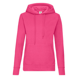 Rózowa bluza z kapturem Hooded Sweat Fruit of the Loom 
