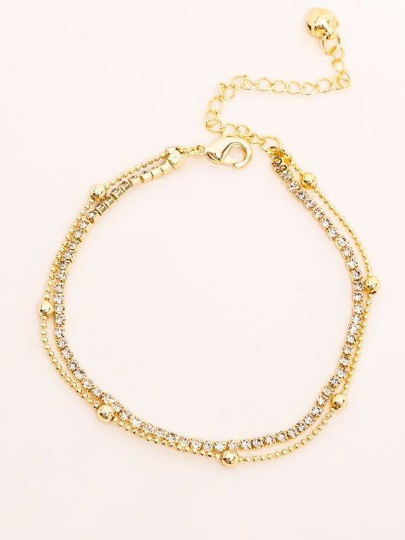 Bransoletka na podwójnym łańcuszku złota