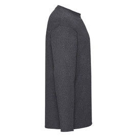 Antracytowa koszulka męska Valueweight z długim rękawem Fruit of the Loom