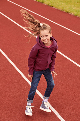 Burgundowa bluza dziecięca Classic rozpinana Fruit of the Loom 