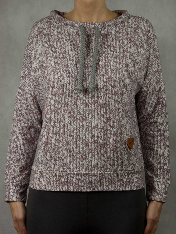 Fioletowa bluzka sweterkowy nadruk Mi...Mi