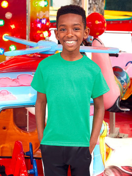 Zielona koszulka dziecięca bawełniana Fruit of the Loom