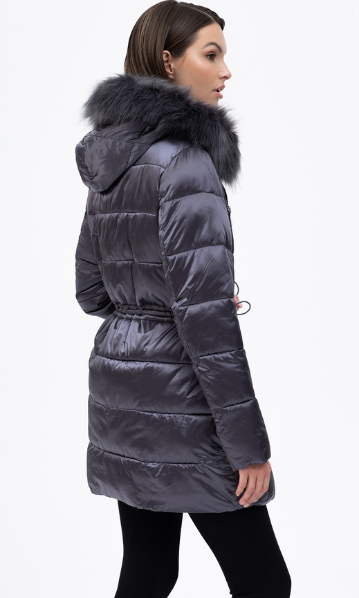 Szara kurtka puchowa Luserna-Eco Tiffi