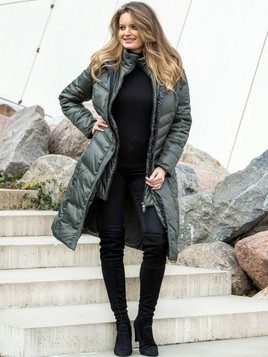 Khaki płaszcz puchowy Premium Dankoff.dk 