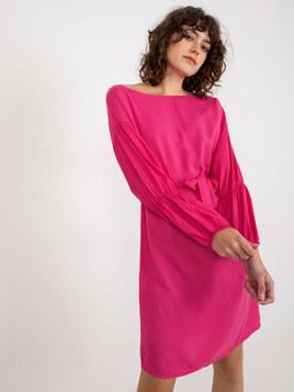 Sukienka wiązana w pasie różowa