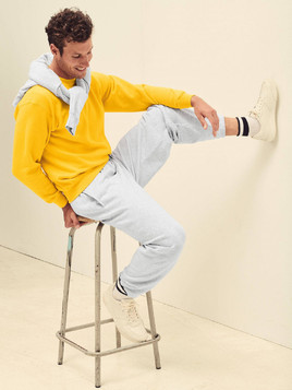 Żółta bluza męska Set-in Sweat Fruit of the Loom