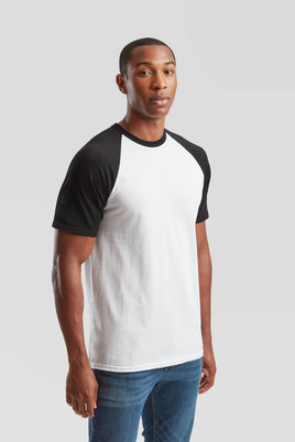 Biała koszulka męska Baseball Fruit of the Loom