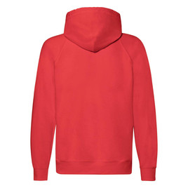 Czerwona bluza męska z kapturem Lightweight Zip Thru Hooded Sweat Fruit of the Loom