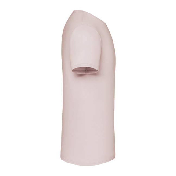 Pudrowa koszulka męska z czesanej bawełny Iconic rękawem Fruit of the Loom