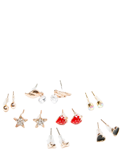 Kolczyki 7 par złote