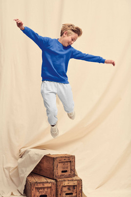 Niebieska bluza dziecięca Set-In Sweat Fruit of the Loom 