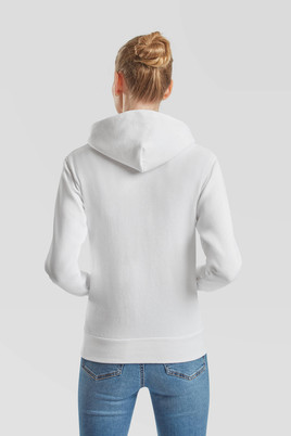 Biała bluza z kapturem Hooded Sweat Fruit of the Loom