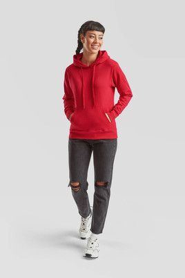 Czerwona bluza z kapturem Hooded Sweat Fruit of the Loom