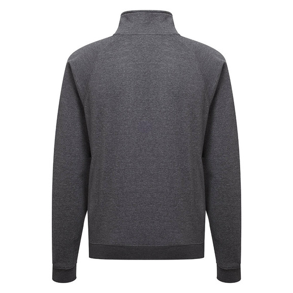 Szara bluza męska Zip Neck Sweat Fruit of the Loom