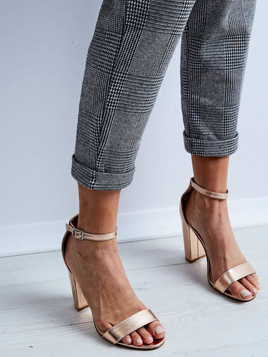 Spodnie w kratkę glen szare