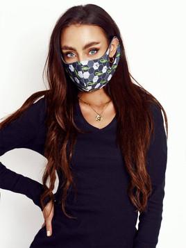 Szara maseczka ochronna geometryczny wzór Cocomore