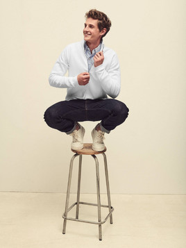 Biała bluza męska rozpinana Sweat Jacket Fruit of the Loom 