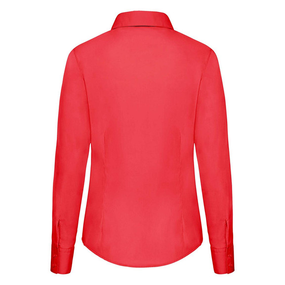 Czerwona koszula damska z popeliny klasyczna Fruit Of The Loom